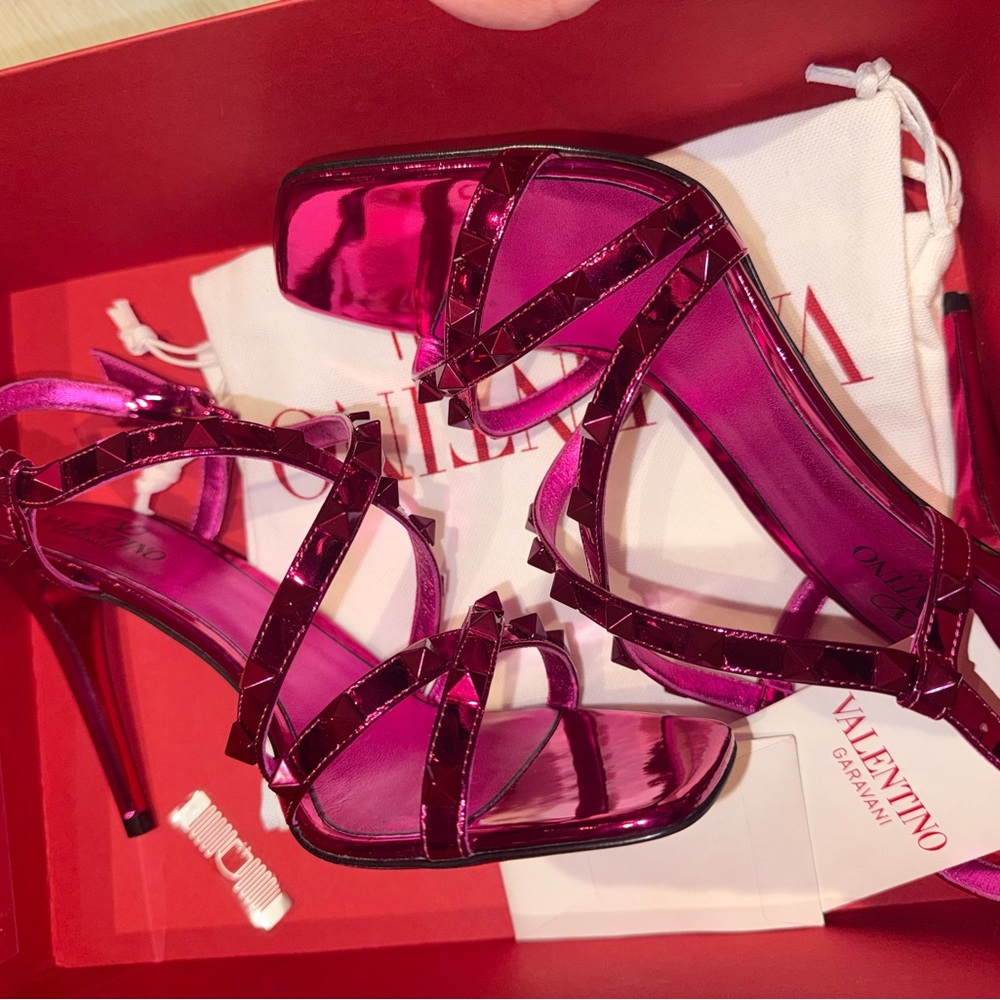 Valentino Fuchsia Strappy Heels